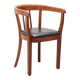 Stoelcker chair in black faux leather and oak