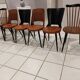 Suite of 6 chairs of Bistrot Baumann mismatched Mondor,Dove,Minuet
