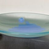 Empty vintage pocket in frosted glass signed