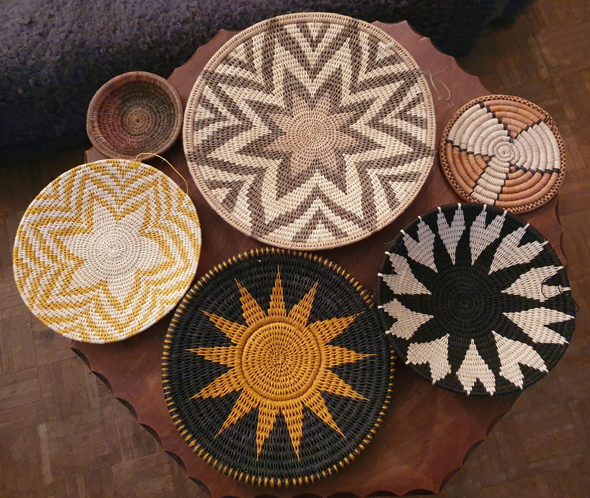 African woven basket