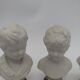 Bustes enfants en biscuit .Capodimonte. 9 cm .