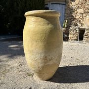 Ancient terracotta pottery jar from the 19th century.
