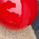Wofi Leuchten red glass ball lamp from the 90s
