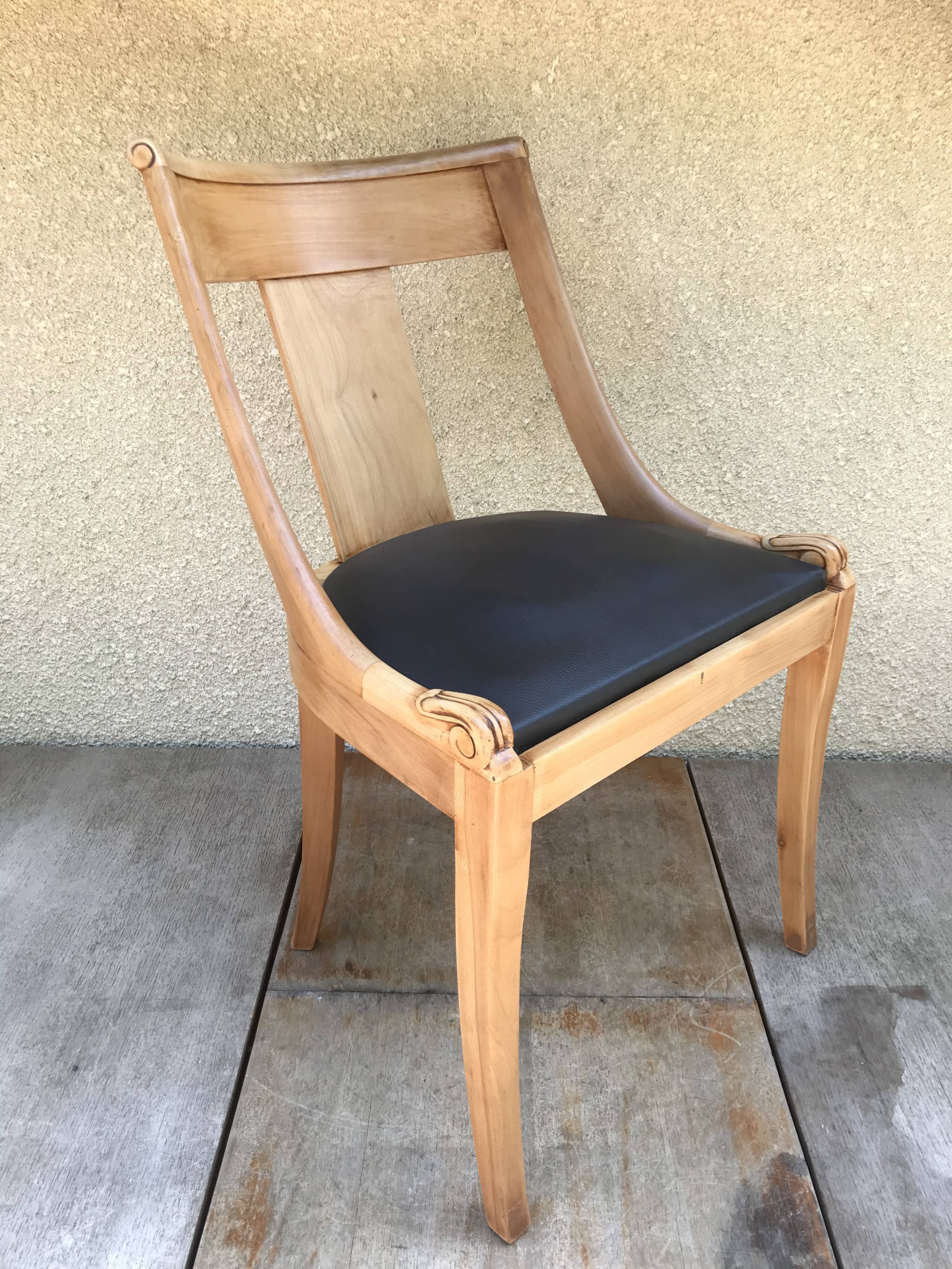 Set of 3 chairs gondoles art deco