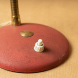 Desk lamp industrial design vintage 1950 1960 flexible red