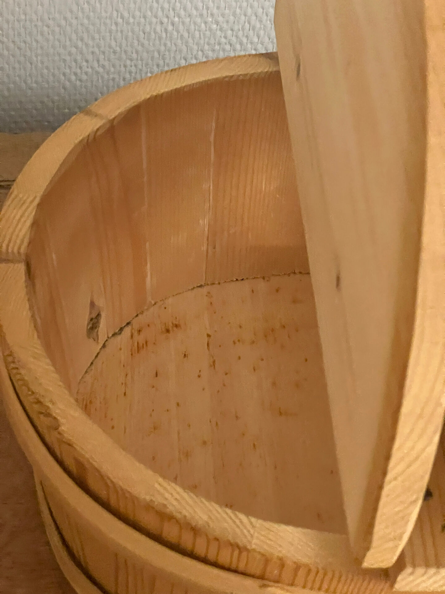 Basket handmade and painted.