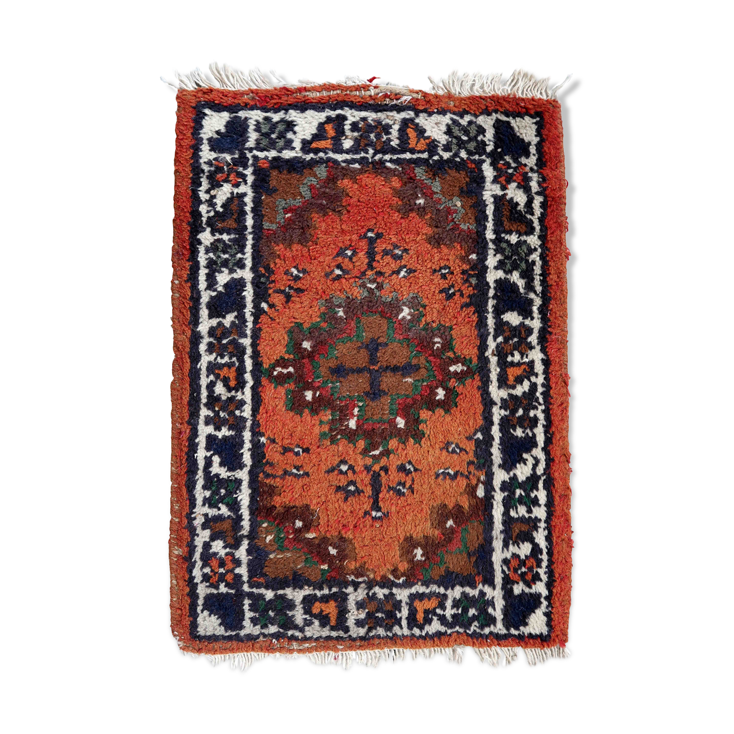 Persian carpet hamadan 41cm x 58cm 1970s