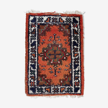 Persian carpet hamadan 41cm x 58cm 1970s