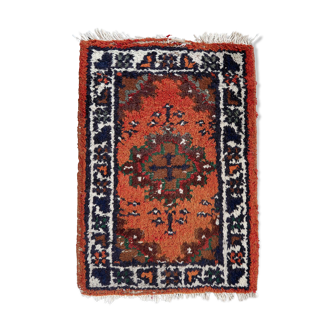 Persian carpet hamadan 41cm x 58cm 1970s