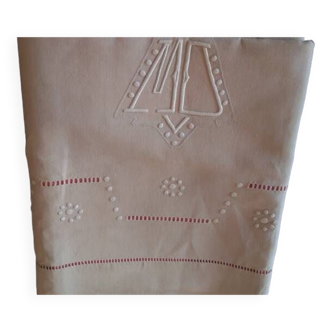 Antique embroidered linen sheets