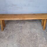 Bench 144 cm old patinated solid wood