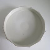 Compotier–Vintage serving plate-Cake dish–Dark pink red art deco patterns - octagonal shape