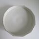 Compotier–Vintage serving plate-Cake dish–Dark pink red art deco patterns - octagonal shape
