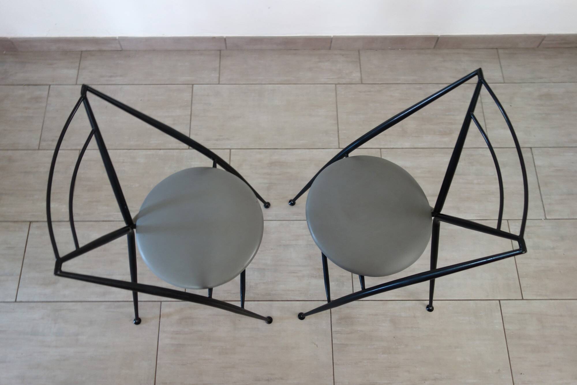 Cinderella folding chair pair by Yamakato, 1980s.