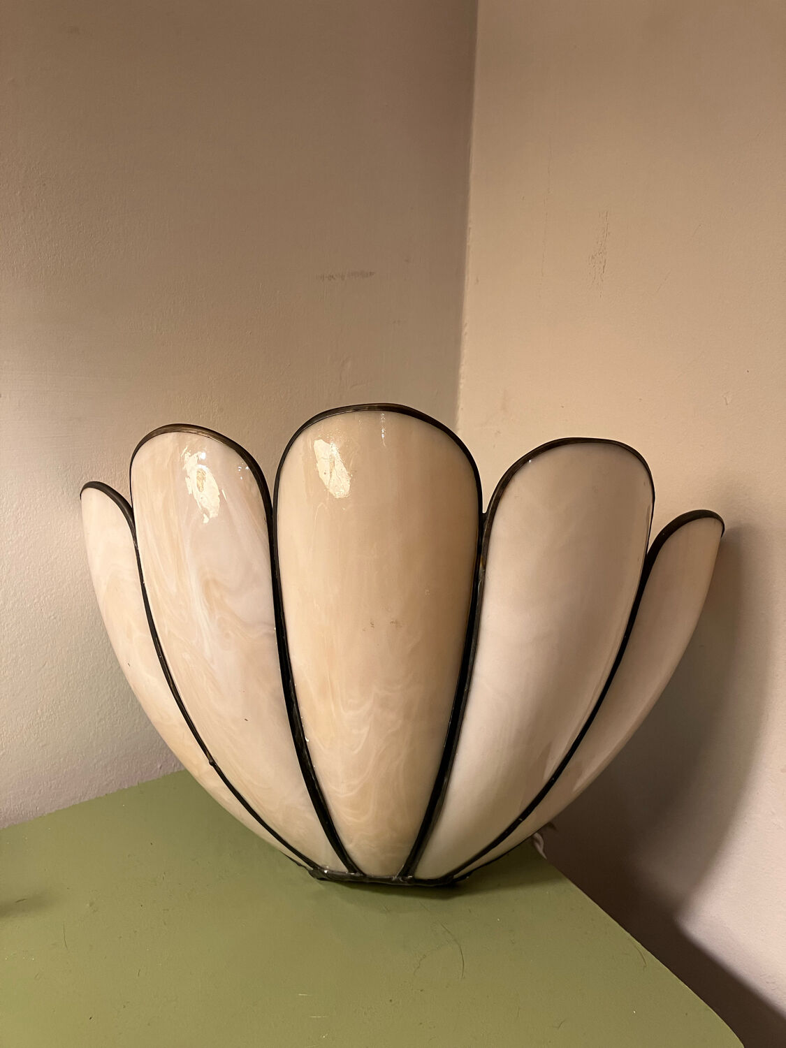 Vintage glass wall lamp