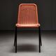 Chaises de jardin en câble plastique tressé orange