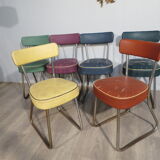 Set of 6 industrial chairs "Nori"