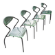 lot de 4 chaises design chrome et plexiglas, années 80