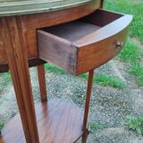 Old Louis XVI style bedside table marble top