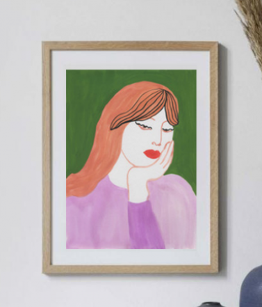 Color portrait in watercolor