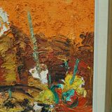 Einar persson (1918-2006), swedish abstract still life, oil on canvas, 1960s