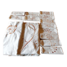 Nappe toile de coton brodée et 12 serviettes brodées
