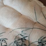 2 poufs en rotin vintage des années 70-80