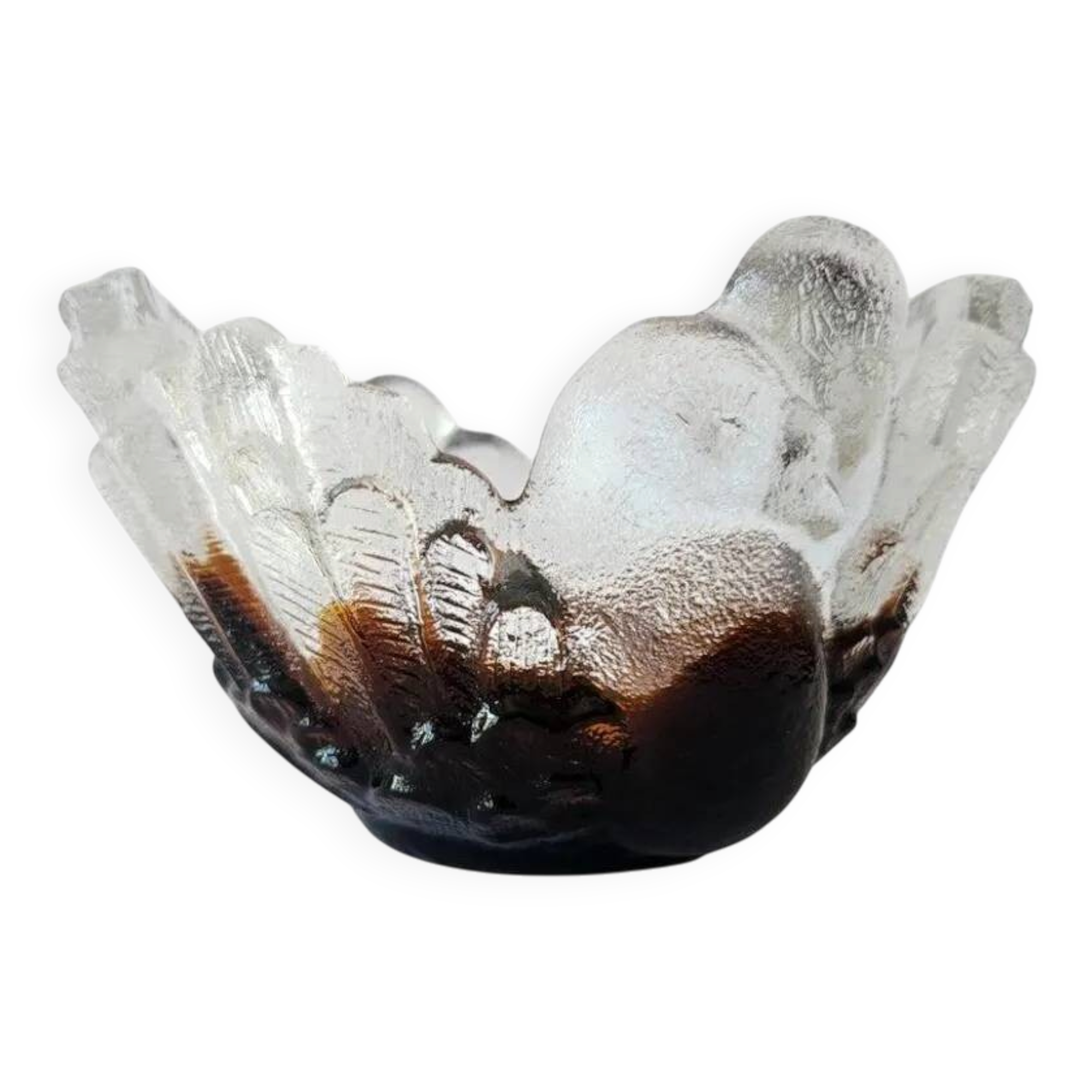 Midcentury Pertti Santalahti Glass Bowl, Humppila, Finland, 1960s