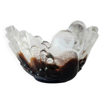 Midcentury Pertti Santalahti Glass Bowl, Humppila, Finland, 1960s