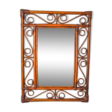 Bamboo mirror by Franco Albini for Bonacina, Italy 1960