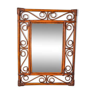 Bamboo mirror, Italy 1960