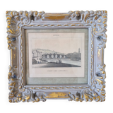 Painting in old patinated wooden frame