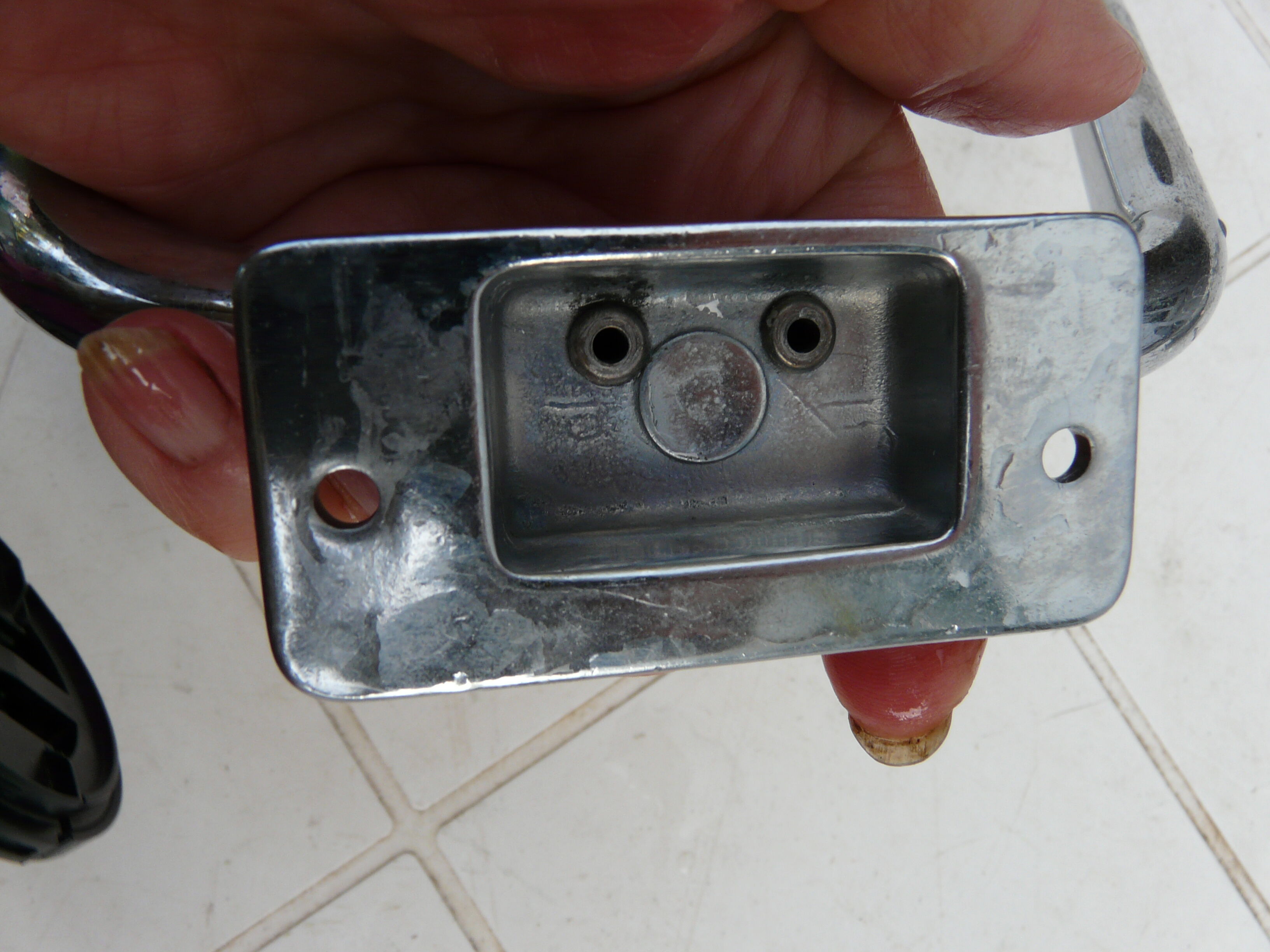 Vintage towel rack chrome metal
