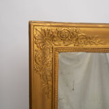 Old golden mirror floral decoration 19th 100cm