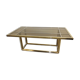 Dining table in chrome-plated steel and brass by Romeo Rega circa 1970