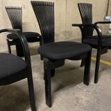Set of 2 armchairs and 2 chairs "Totem", Torstein Nilsen, Westnofa 1980