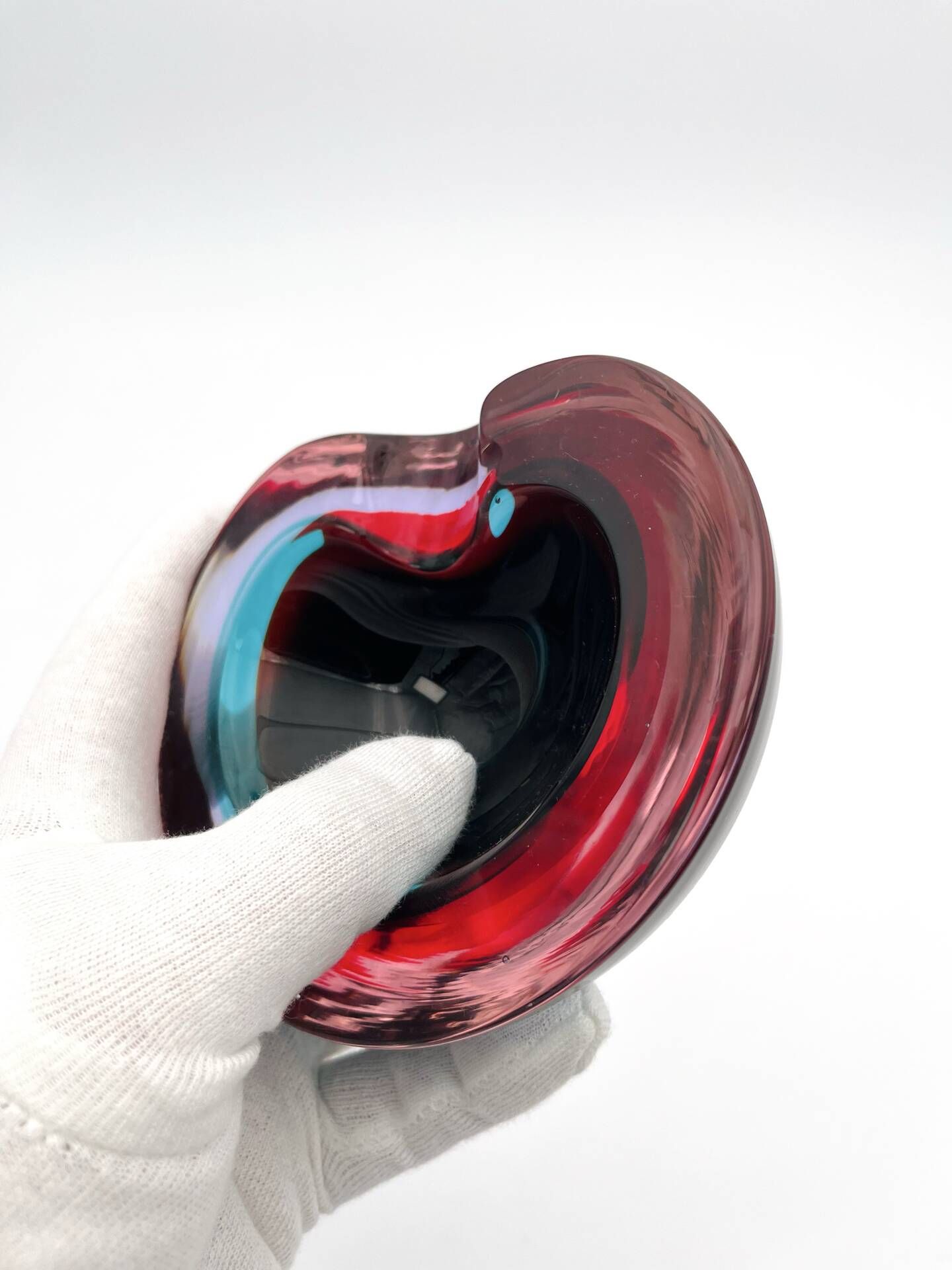 Sommerso Flavio Poli Murano 1960 Ashtray Bowl
