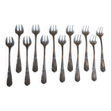 12 silver-plated oyster forks sfam goldsmith