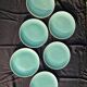 Set of 6 SALINS Deauville dessert plates, GREEN model