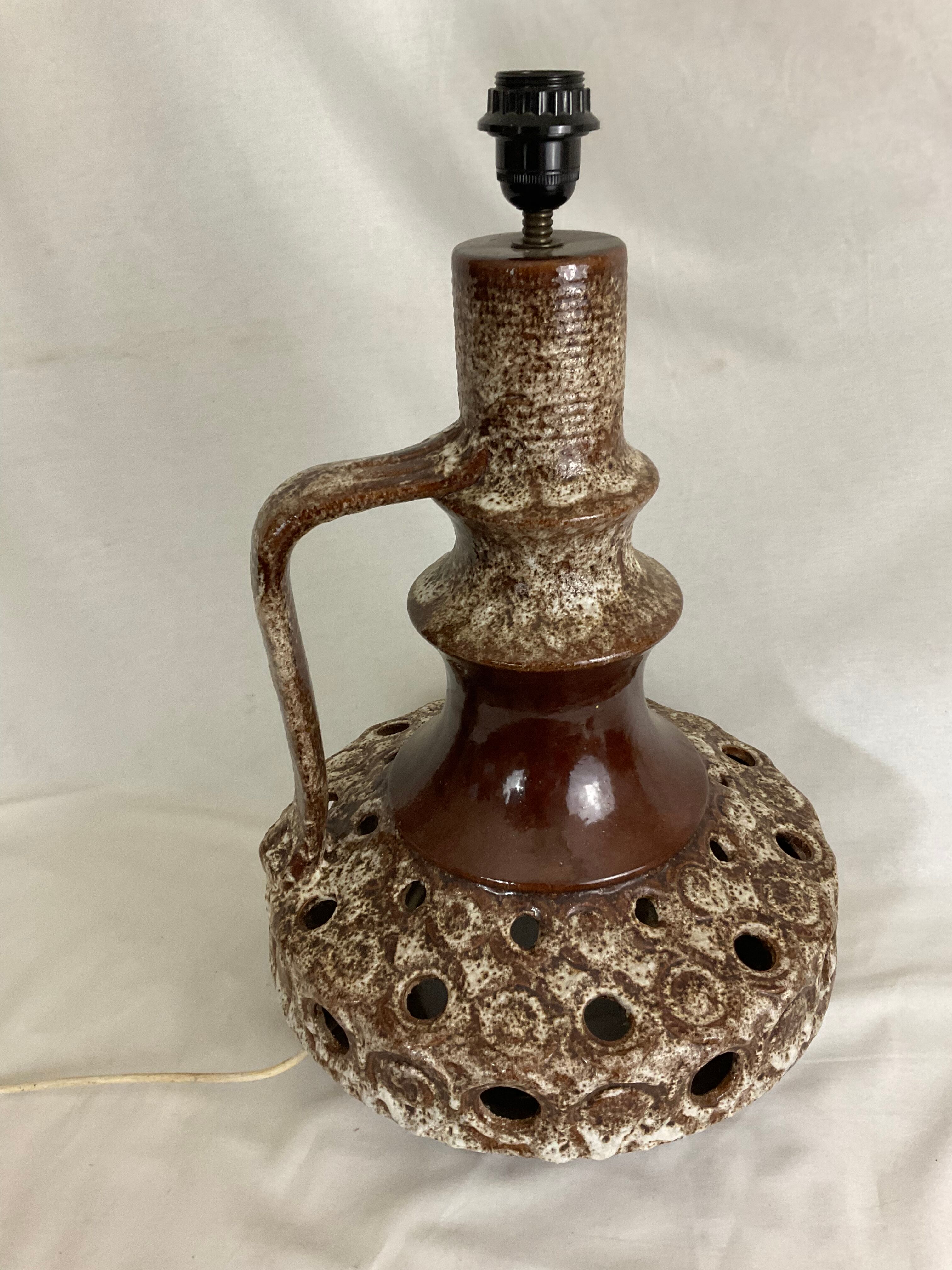 Floor table lamp Ceramic from the 60s 70s