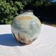 Glazed stoneware ball vase