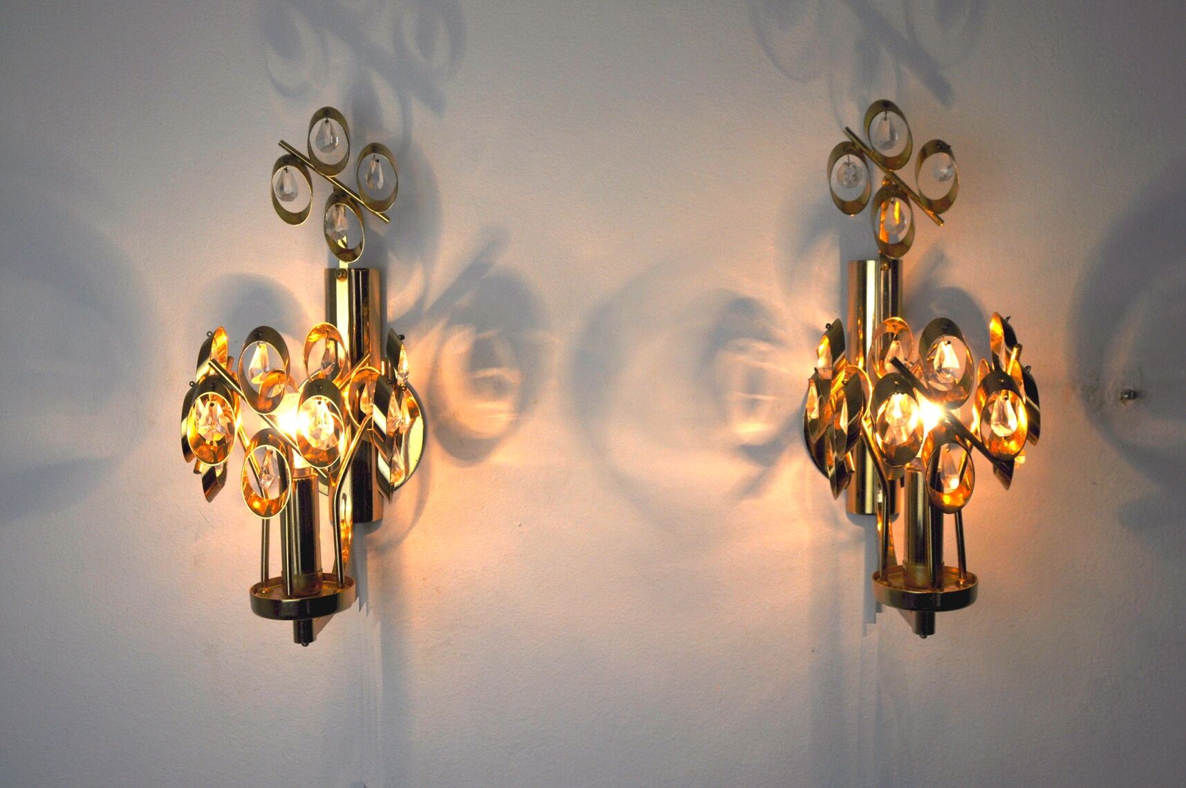 Pair of Palwa wall lamps by Ernest Palm, 1960, Spain