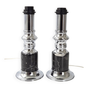 Paire de lampes vintage - 1970 acier