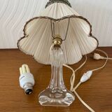 Vintage crystal base bedside lamp