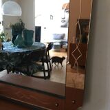 Venetian mirror art deco pink 77x101cm