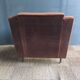 Fauteuil velours tabac