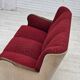 1950s, Danish 3-seater sofa, original red/beige furniture wool.