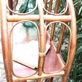 Vintage rattan bookcase