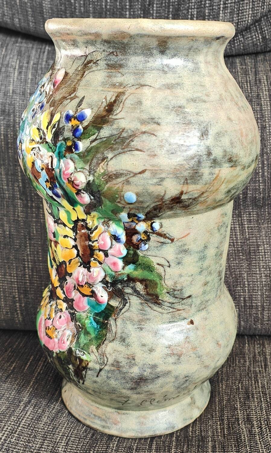Ceramic vase signed Yves Clément