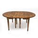 19th Century Tuscan Elm Extendable Round Dining Table with Five Leaves